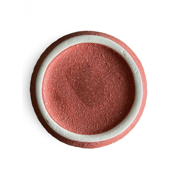 VTG Coral Ceramic Textured Vase With Ribbed Design Red Orange 7.25" Tall - Picture 3 of 4